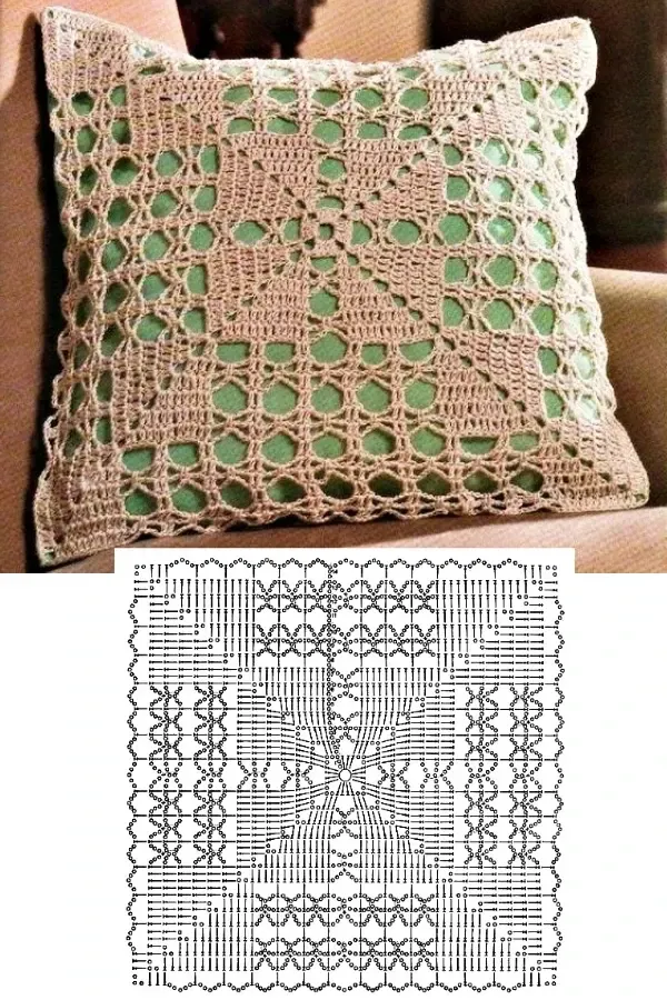 Almofadas em crochê com gráficos: inspire-se com esses 10 modelos maravilhosos