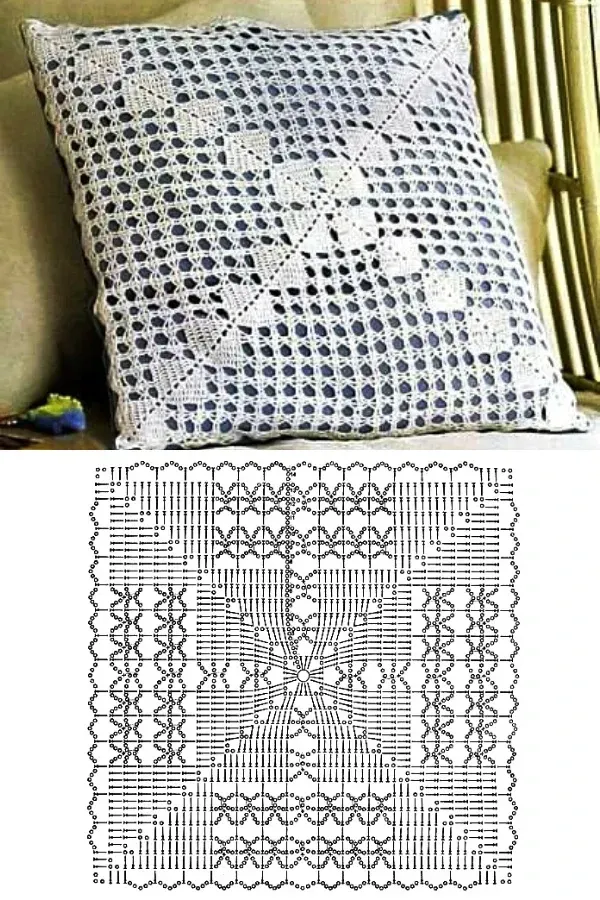 Almofadas em crochê com gráficos: inspire-se com esses 10 modelos maravilhosos