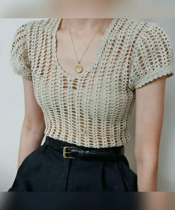Lindos Pontos de Crochê com Gráficos para Blusas