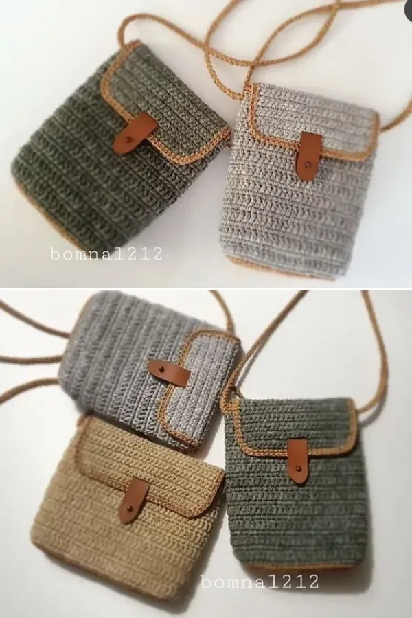 Elegância e Utilidade: Porta Celular de Crochê com Pontos Simples