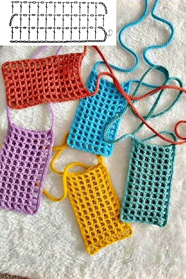 Elegância e Utilidade: Porta Celular de Crochê com Pontos Simples