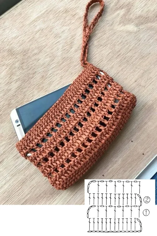 Elegância e Utilidade: Porta Celular de Crochê com Pontos Simples