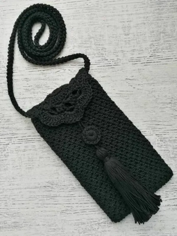 16 Modelos de porta-celular de crochê e gráficos dos pontos para inspirar