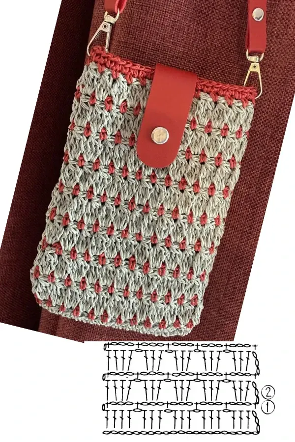 16 Modelos de porta-celular de crochê e gráficos dos pontos para inspirar