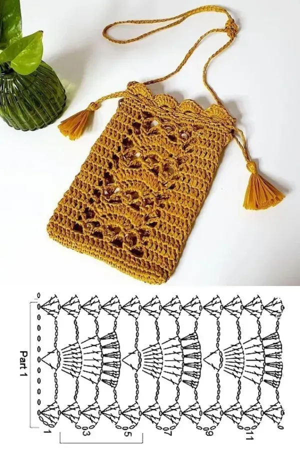 16 Modelos de porta-celular de crochê e gráficos dos pontos para inspirar