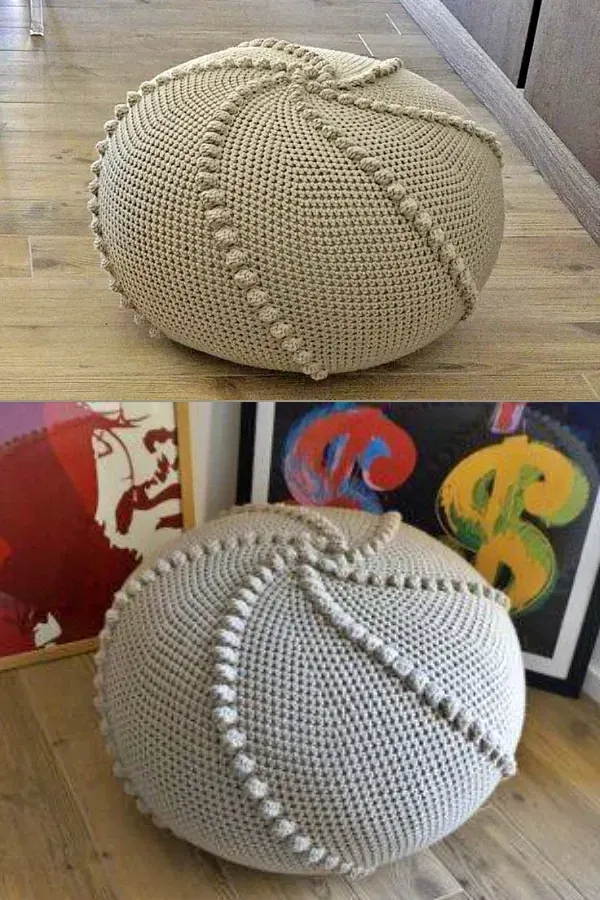 Elegância Artesanal: A Beleza dos Puffs Feitos de Crochê
