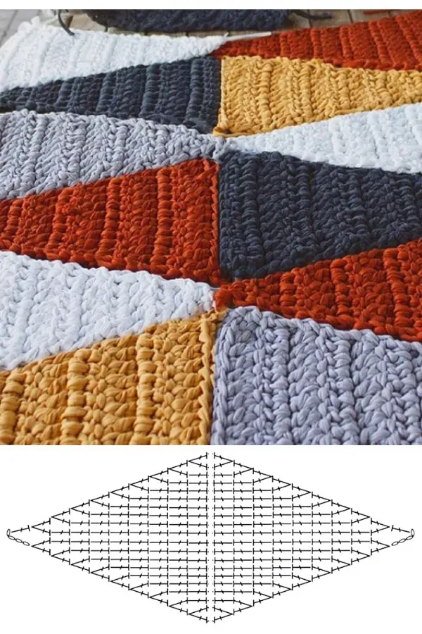 17 Ideias de Modelos e Cores para Fazer o Seu Tapete de Crochê, com Gráfico