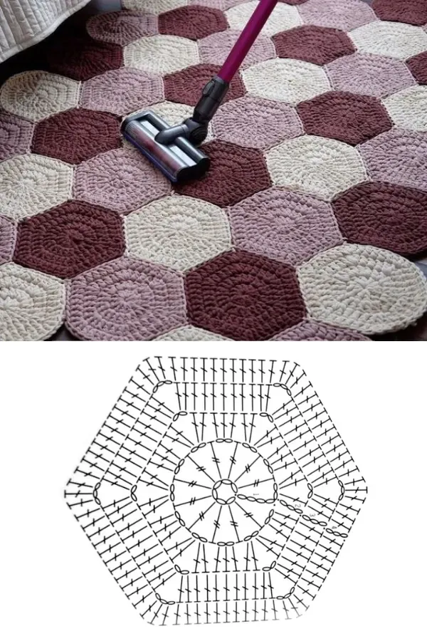 17 Ideias de Modelos e Cores para Fazer o Seu Tapete de Crochê, com Gráfico