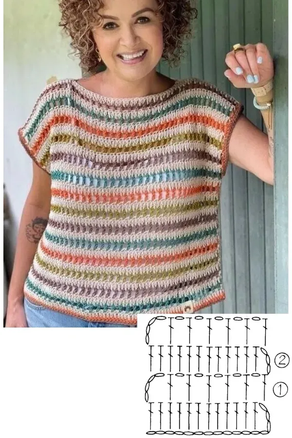 Blusinhas e Tops de Crochê: Gráficos e Ideias Inspiradoras