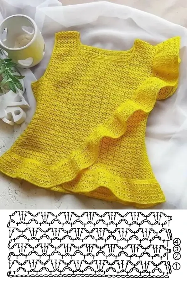 Blusinhas e Tops de Crochê: Gráficos e Ideias Inspiradoras