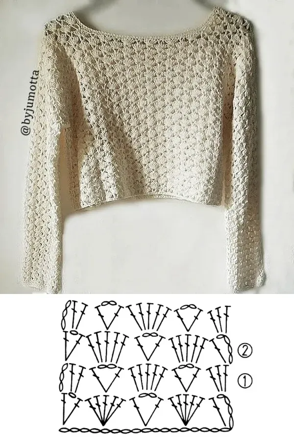 Blusinhas e Tops de Crochê: Gráficos e Ideias Inspiradoras