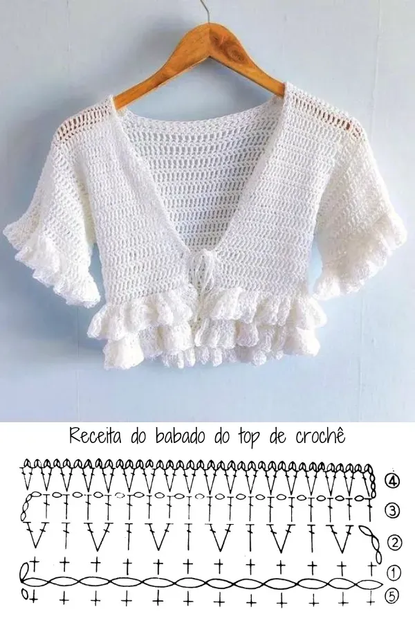 Blusinhas e Tops de Crochê: Gráficos e Ideias Inspiradoras