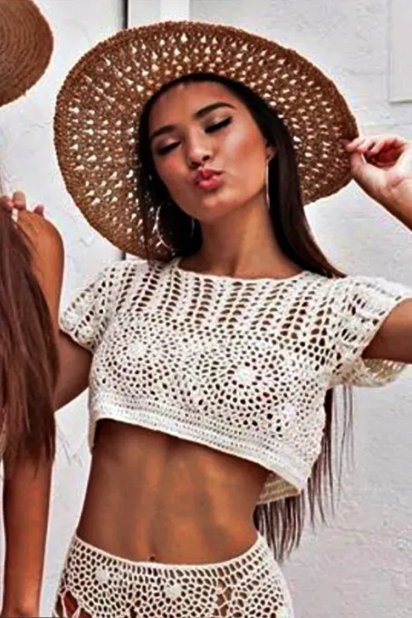 Artesanato na Moda: 17 Modelos de Tops para o Verão em Crochê