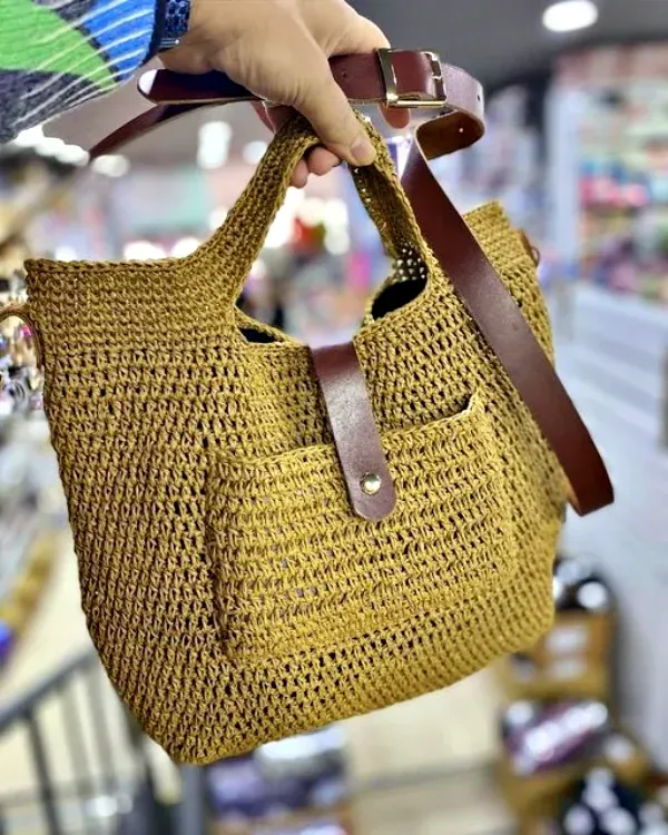 Bolsas em Crochê com Ponto Alto: 14 Ideias Incríveis para Se Inspirar