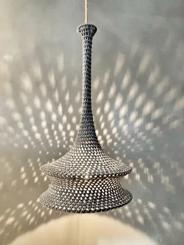 Decorar com Artesanato: Luminárias Pendentes de Crochê para Transformar Seu Espaço