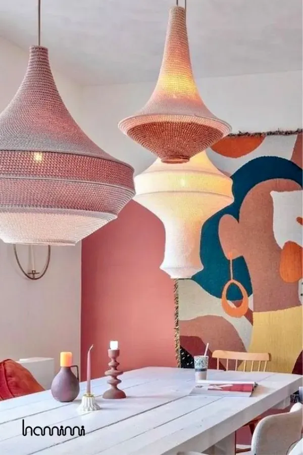 Decorar com Artesanato: Luminárias Pendentes de Crochê para Transformar Seu Espaço