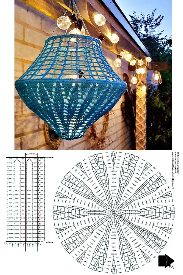 Artesanato na Decoração: Luminárias em Crochê que Transformam Ambientes com Efeito e Originalidade