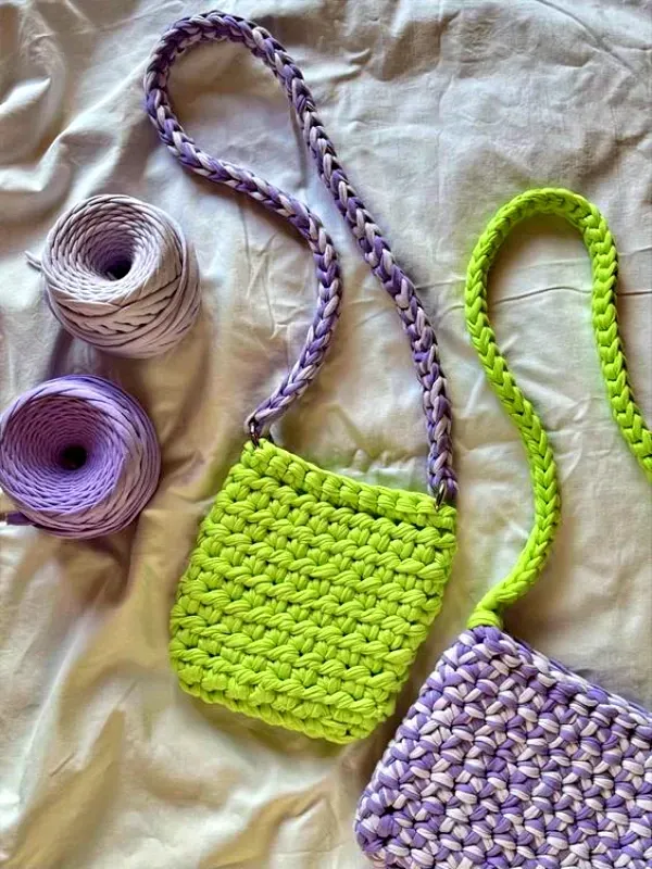 Tendência das Bolsas Artesanais: +21 Modelos de Bolsas de Crochê em Fio de Malha