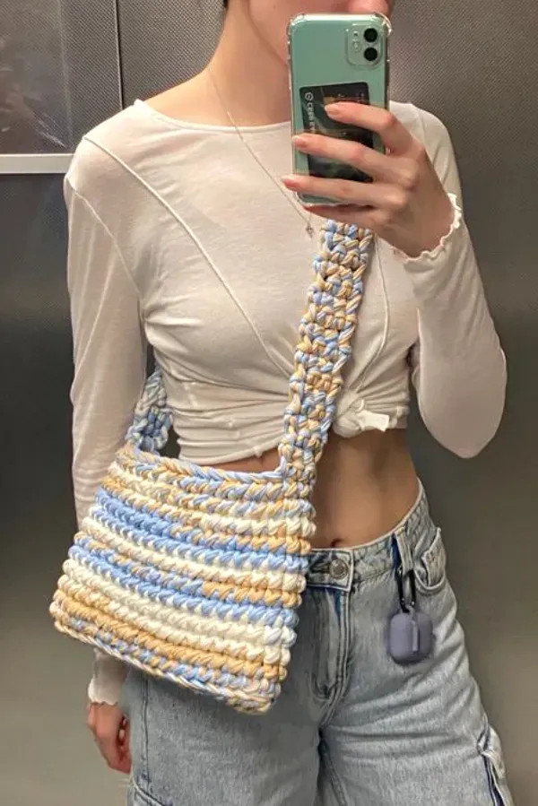 Artesanato na Moda: Inspirações de Bolsas de Crochê em Fio de Malha com Estilo e Versatilidade