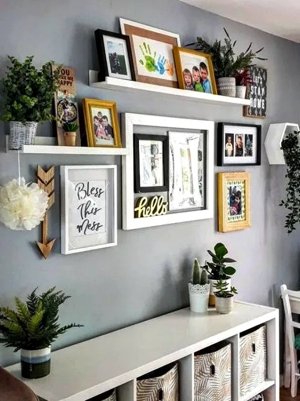 Emoldure suas memórias decorando com fotos na parede -18 Ideias inspiradoras