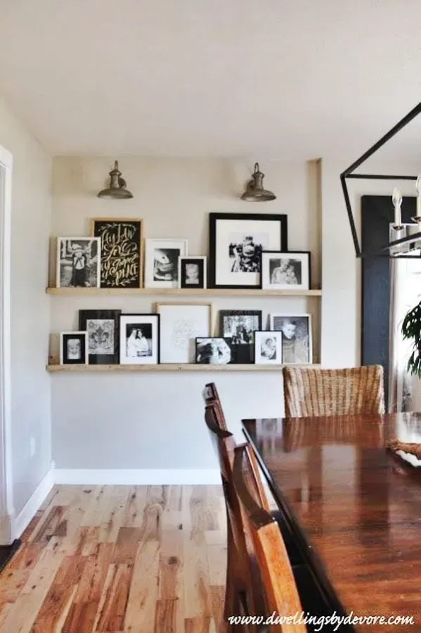 Emoldure suas memórias decorando com fotos na parede -18 Ideias inspiradoras
