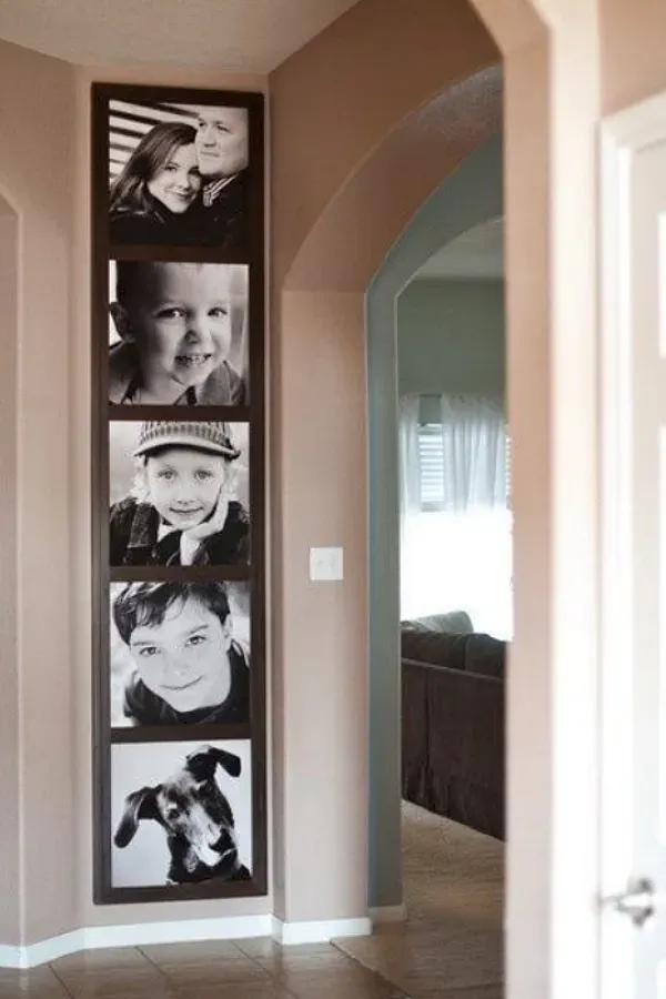 Emoldure suas memórias decorando com fotos na parede -18 Ideias inspiradoras