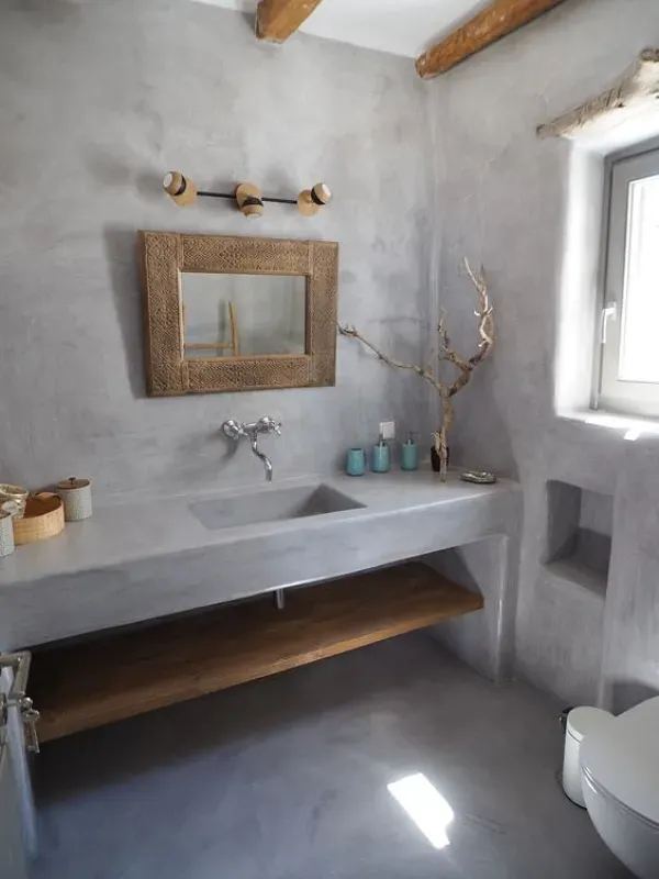 Casa Bonita: Ideias de Decoração com Cimento Queimado no Banheiro