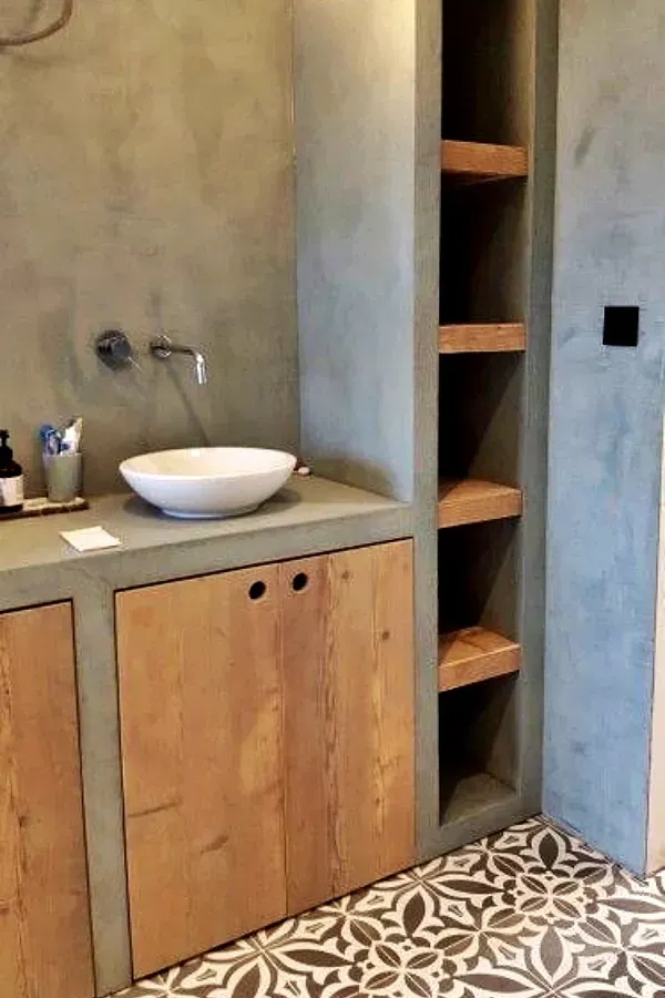 Casa Bonita: Ideias de Decoração com Cimento Queimado no Banheiro