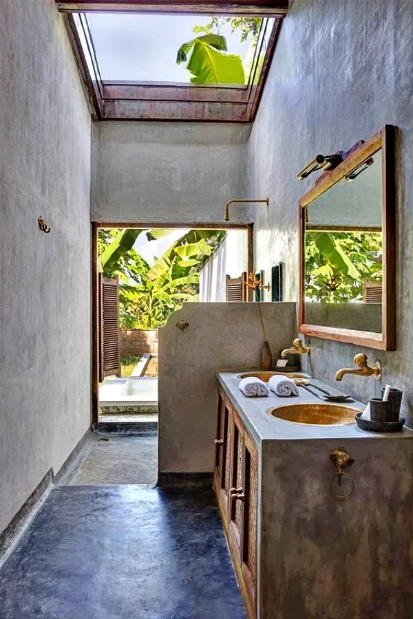 Casa Bonita: Ideias de Decoração com Cimento Queimado no Banheiro