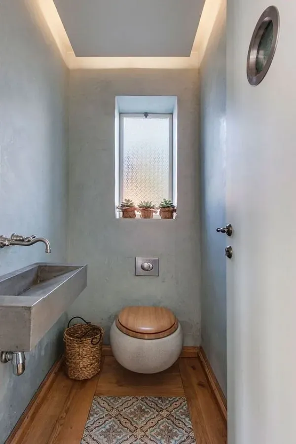 Casa Bonita: Ideias de Decoração com Cimento Queimado no Banheiro