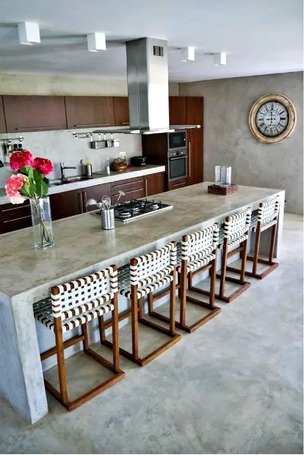 Casa Bonita e Moderna: Transforme sua Cozinha com Cimento Queimado!