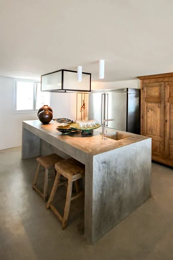 Casa Bonita e Moderna: Transforme sua Cozinha com Cimento Queimado!