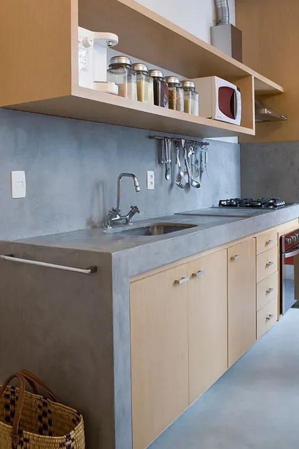 Casa Bonita e Moderna: Transforme sua Cozinha com Cimento Queimado!