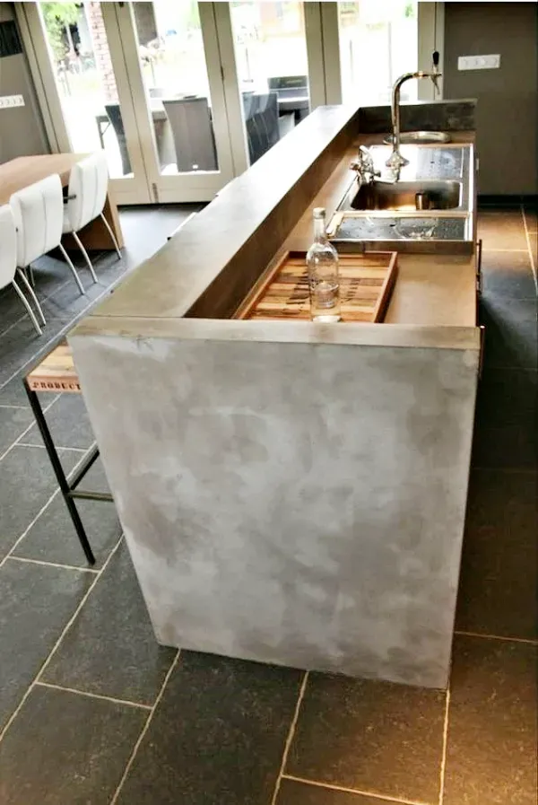 Casa Bonita e Moderna: Transforme sua Cozinha com Cimento Queimado!