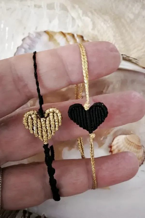 Macramê em forma de coração: O artesanato está na moda
