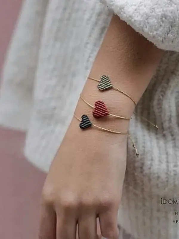 Macramê em forma de coração: O artesanato está na moda