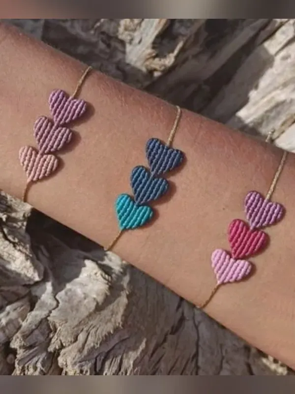 Macramê em forma de coração: O artesanato está na moda