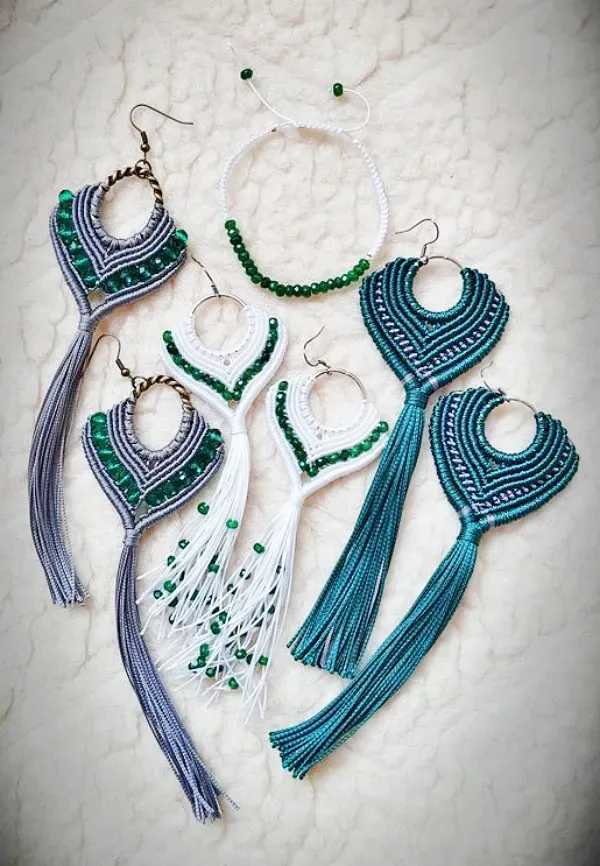 Artesanato criativo: +16 Modelos de brincos de macramê