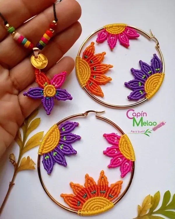 Artesanato criativo: +16 Modelos de brincos de macramê