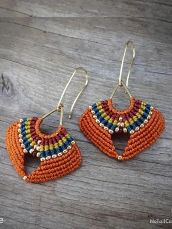 Artesanato criativo: +16 Modelos de brincos de macramê