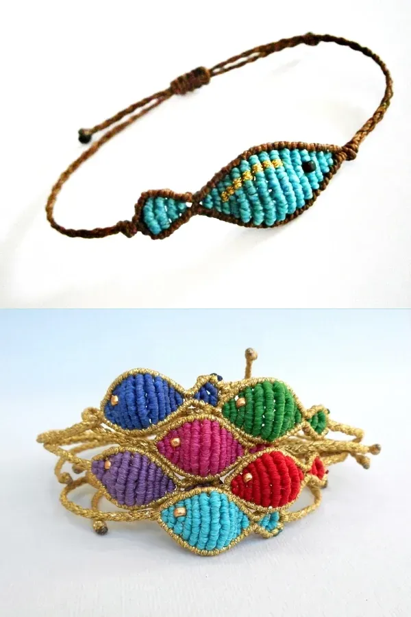 Macramê Moderno: 29 Pulseiras de Macramê com um Toque Contemporâneo