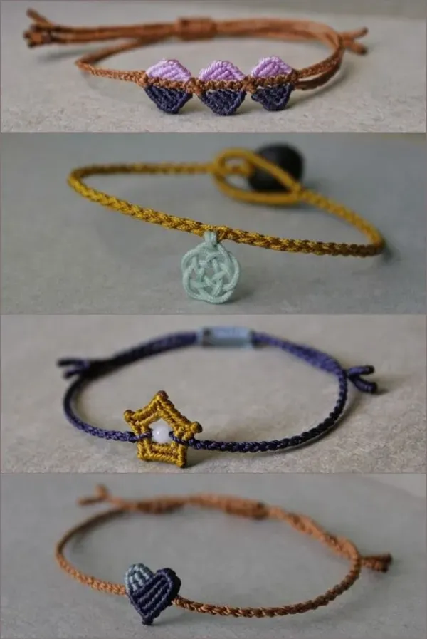 Macramê Moderno: 29 Pulseiras de Macramê com um Toque Contemporâneo