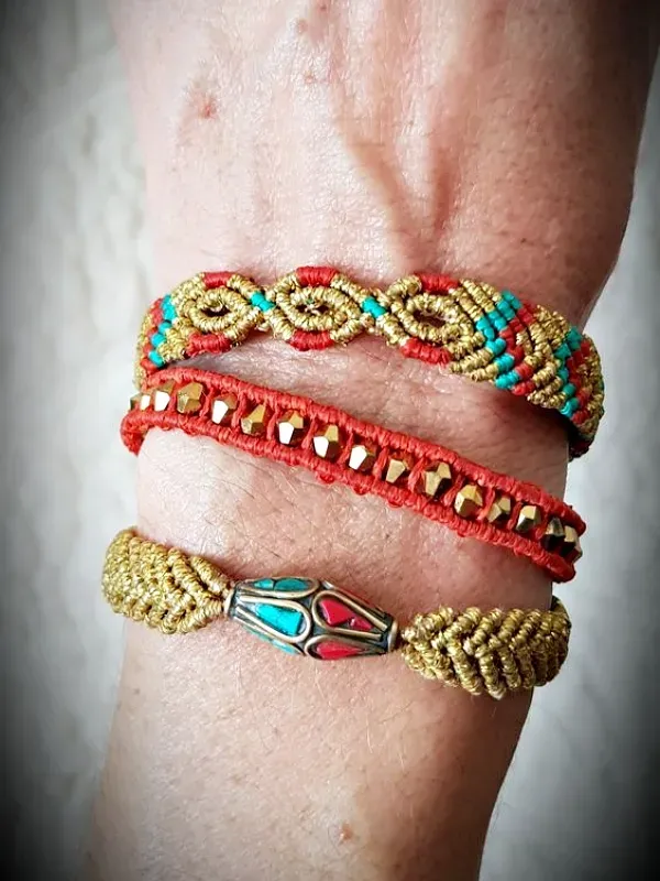 Macramê Moderno: 29 Pulseiras de Macramê com um Toque Contemporâneo