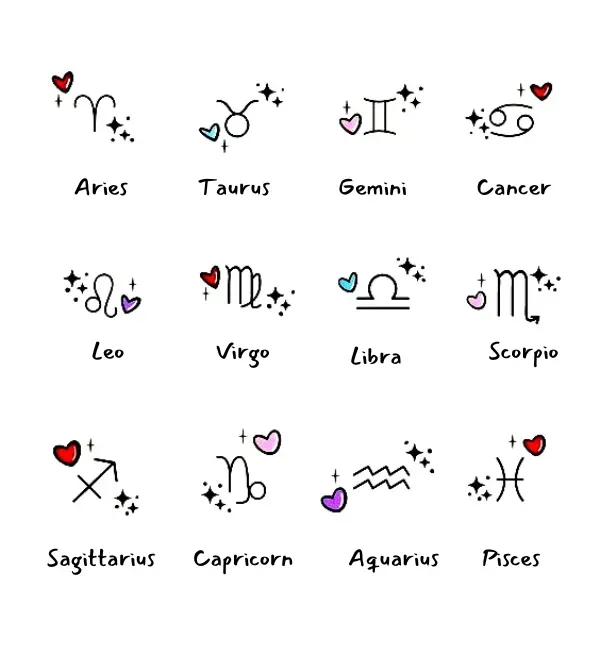 Mini Tatuagens Femininas de Cada Signo do Zodíaco