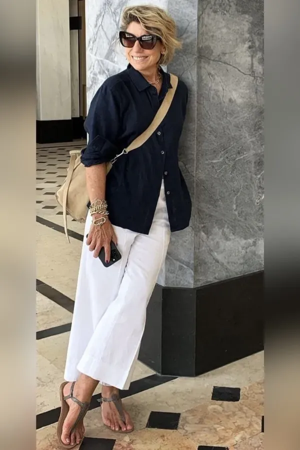 Inspirações de Estilo: Looks com Calça Branca para a Terceira Idade