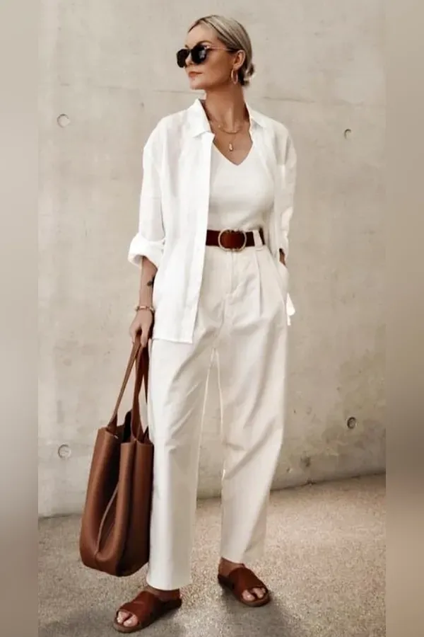 Inspirações de Estilo: Looks com Calça Branca para a Terceira Idade