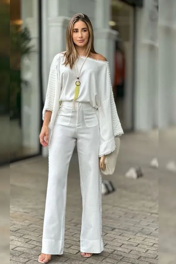 Elegância em Branco: Looks Deslumbrantes para Festa de Ano Novo!