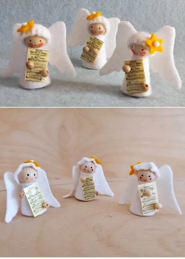 Preparando para o Natal: 26 Ideias de Enfeites de Natal de Anjos Encantadores