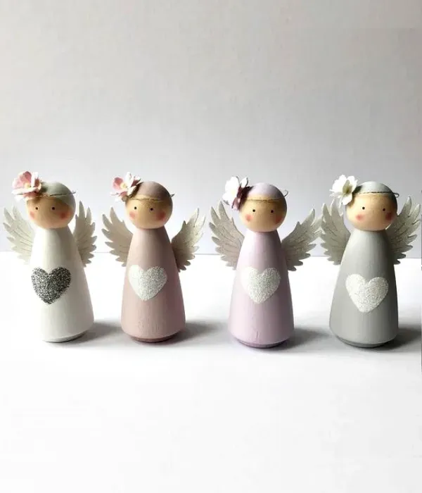 Preparando para o Natal: 26 Ideias de Enfeites de Natal de Anjos Encantadores