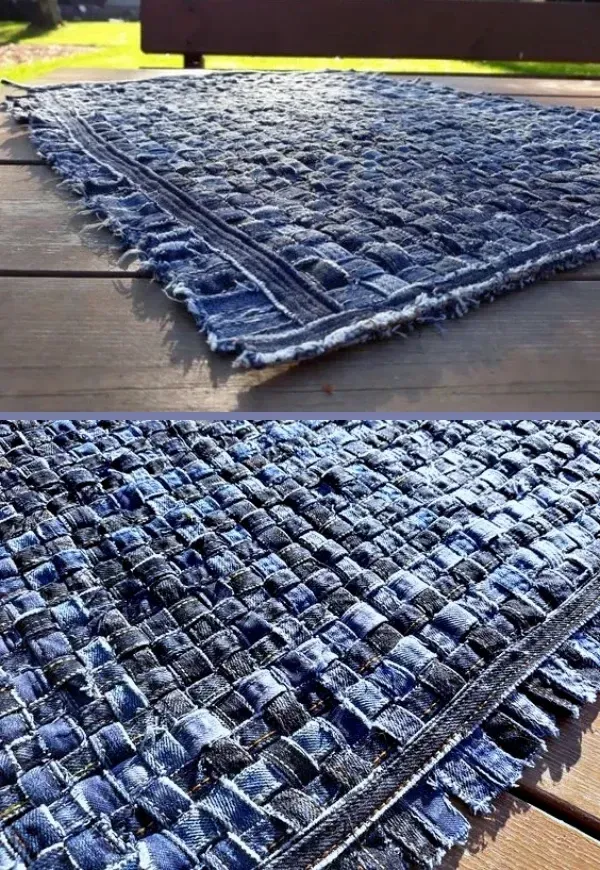 16 maneiras criativas de fazer tapetes usando jeans reciclado